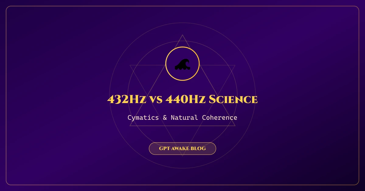 cymatics water experiment showing 432Hz natural frequency creating sacred geometry patterns