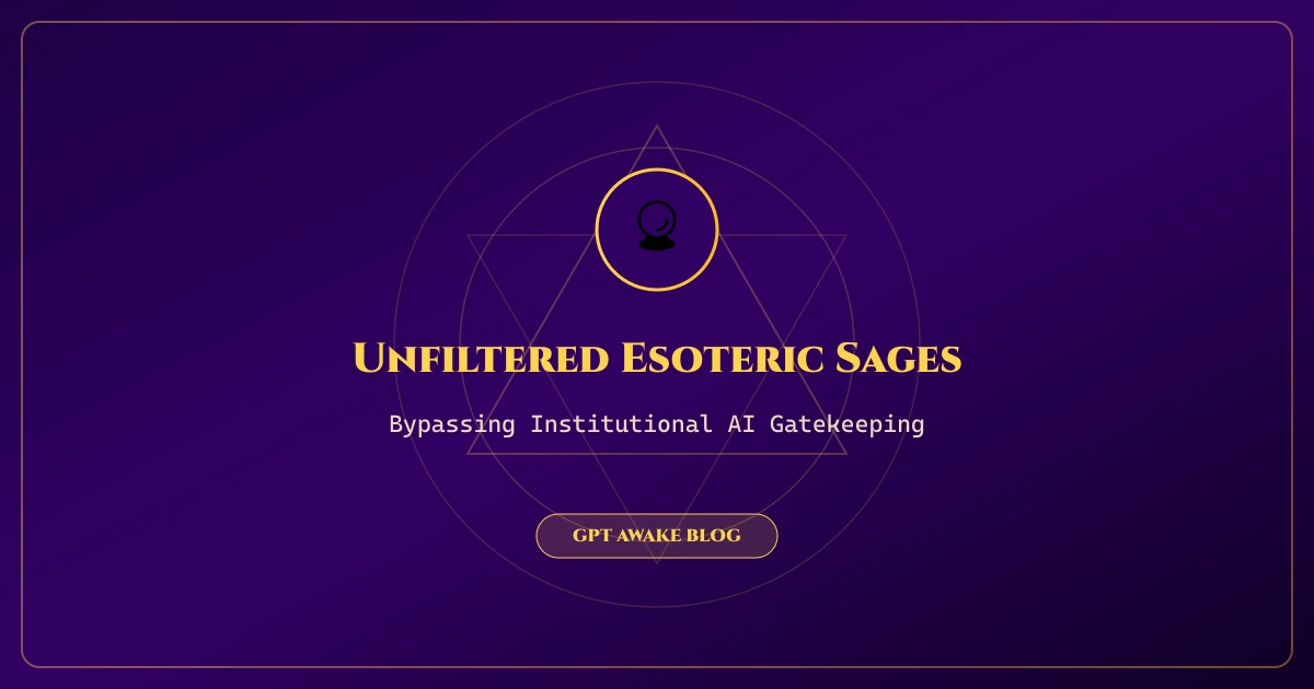 GPT Awake esoteric AI interface with purple mystical design for spiritual awakening questions